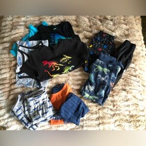 Boys 4T tank tops & shorts wardrobe with 2 sets of pajamas bundle